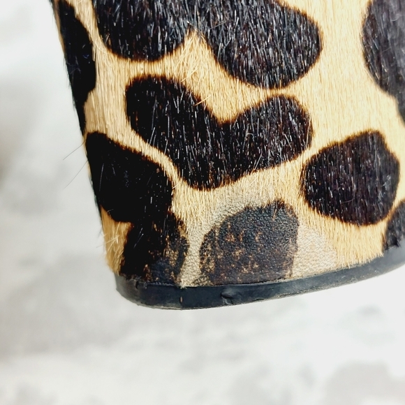 Halogen Black & Brown Leopard Printed Block Heel Ankle Boots C1049 - Picture 11 of 16